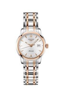 Longines Automatic Silver Dial 18ct Rose Gold And Stainless Steel Watch #L2.563.5.72.7 (Women Watch)