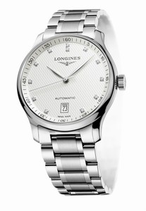 Longines Master Collection Automatic Diamond Hour Markers Dial Date Stainless Steel Watch# L2.628.4.77.6 (Men Watch)