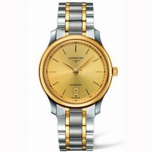 Longines Automatic Gold Dial 18ct Gold And Stainless Steel Watch #L2.628.5.32.7 (Men Watch)