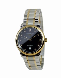Longines Automatic Black Dial 18ct Gold And Stainless Steel Watch #L2.628.5.57.7 (Men Watch)