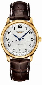 Longines Automatic Silver Dial 18ct Gold And Stainless Steel Case With Brown Leather Strap Watch #L2.628.6.78.3 (Men Watch)