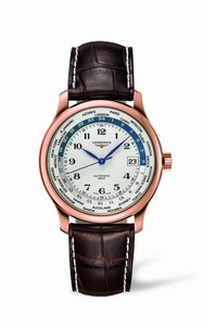 Longines Automatic Silver Dial 18ct Rose Gold Case With Brown Leather Strap Watch #L2.631.8.70.3 (Men Watch)