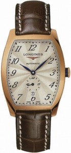Longines Automatic Silver Dial 18ct Rose Gold Case With Brown Leather Strap Watch #L2.642.8.73.4 (Men Watch)