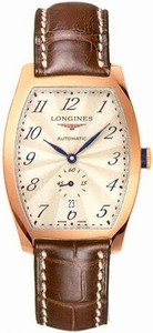 Longines Automatic Beige Dial 18ct Rose Gold Case With Brown Leather Strap Watch #L2.642.8.73.9 (Men Watch)