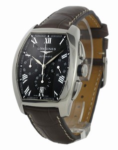 Longines Automatic Black Dial Stainless Steel Case With Brown Leather Strap Watch #L2.643.4.51.9 (Men Watch)