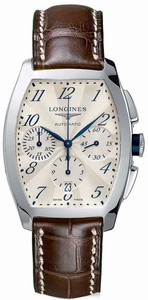 Longines Evidenza Automatic Chronograph Date Brown Leather Watch # L2.643.4.73.4 (Men Watch)