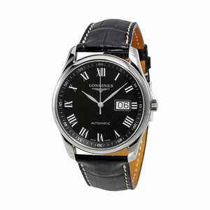Longines Master Collection Automatic Roman Numerals Dial Date Black Leather Watch # L2.648.4.51.7 (Men Watch)