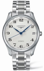 Longines Automatic Brushed And Polished Stainless Steel Silver Textured With Date At 3 Dial Brushed And Polished Stainless Steel Band Watch #L2.665.4.78.6 (Men Watch)