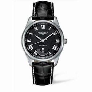 Longines Automatic Black Dial Stainless Steel Case With Black Leather Strap Watch #L2.666.4.51.7 (Men Watch)