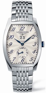 Longines Automatic Polished Stainless Steel Silver With Blue Hands And Arabic Numerals, Seconds Sub- At 6 And Large Date At 12 Dial Polished Stainless Steel Band Watch #L2.670.4.73.6 (Men Watch)