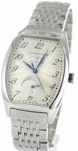Longines Automatic Polished Stainless Steel Silver With Blue Hands And Arabic Numerals, Date And Power Reserve Indicator At 6 Dial Polished Stainless Steel Band Watch #L2.672.4.73.6 (Men Watch)