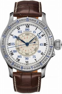 Longines Automatic White Dial Stainless Steel Case With Brown Leather Strap Watch #L2.678.4.11.0 (Men Watch)