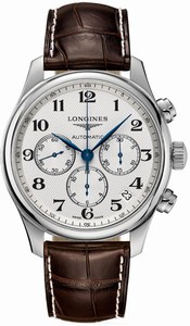 Longines Automatic Silver Dial Stainless Steel Case With Brown Leather Strap Watch #L2.693.4.78.5 (Men Watch)