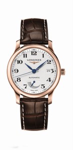 Longines Master Collection Automatic Silver Dial Date 18k Pink Gold Case Brown Leather Watch# L2.708.8.78.5 (Men Watch)