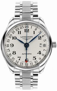 Longines Silver Textured Dial Stainless Steel Band Watch #L2.718.4.78.6 (Men Watch)