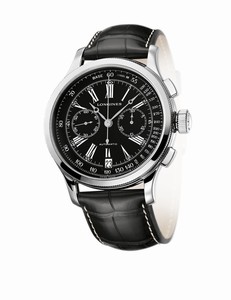 Longines Lindbergh's Atlantic Voyage Automatic Chronograph Date Roman Numerals Black Leather Watch# L2.730.4.58.0 (Men Watch)