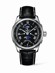 Longines Master Collection Automatic Retrograde Moonphase Black Leather Watch# L2.739.4.51.7 (Men Watch)