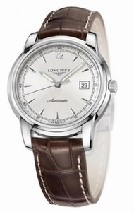 Longines Saint Imier Collection Automatic Silver Dial Date Brown Leather Watch# L2.766.4.79.0 (Men Watch)