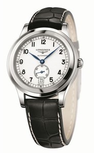 Longines Heritage Collection Automatic White Dial Date Black Leather Watch# L2.767.4.13.2 (Men Watch)