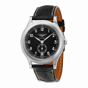 Longines Heritage Automatic Date Black Leather Watch# L2.767.4.53.2 (Men Watch)