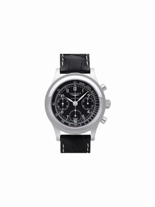 Longines Automatic Chronograph Date Black Leather Watch# L2.768.4.53.2 (Men Watch)