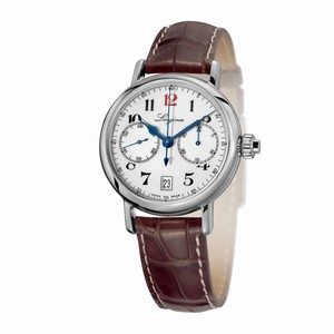 Longines Heritage Collection Automatic White Dial Chronograph Date Brown Leather Watch# L2.775.4.23.3 (Men Watch)