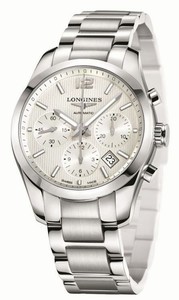 Longines Conquest Classic Automatic Chronograph Date Silver Dial Stainless Steel Watch# L2.786.4.76.6 (Men Watch)