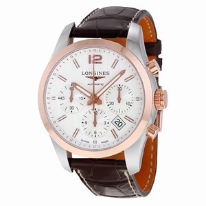 Longines White Automatic Watch #L2.786.5.76.3 (Men Watch)