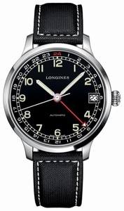 Longines Automatic Black Dial Date Black Fabric Watch# L2.789.4.53.0 (Men Watch)