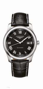 Longines Master Collection Automatic Roman Numerals Dial Date Black Leather Watch# L2.793.4.51.8 (Men Watch)