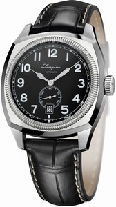 Longines Automatic Heritage 1935 Black Leather Watch # L2.794.4.53.0 (Men Watch)