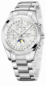 Longines Conquest Classic Automatic Chronograph Moon Phase Stainless Steel Watch# L2.798.4.72.6 (Men Watch)