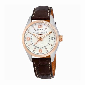 Longines Automatic Dial color Cream Watch # L2.799.5.76.5 (Men Watch)