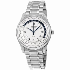 Longines White Automatic Watch #L2.802.4.70.6 (Men Watch)