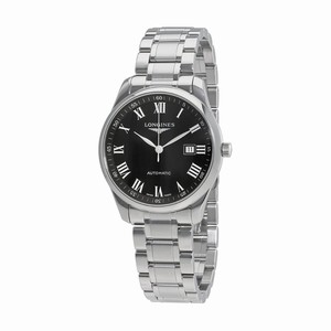 Longines Black Dial Fixed Stainless Steel Band Watch #L2.893.4.51.6 (Men Watch)