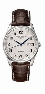 Longines Master Collection Automatic Silver Dial Date Brown Leather Watch# L2.893.4.78.5 (Men Watch)