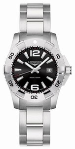 Longines Hydroconquest Quartz Black Dial Date Stainless Steel Watch # L3.247.4.56.6 (Women Watch)
