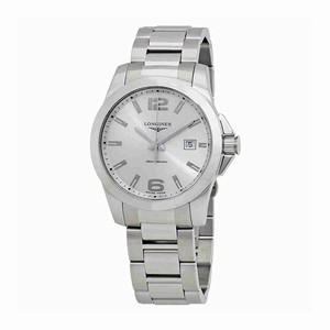 Longines Quartz Dial color Silver Watch # L37594766 (Men Watch)
