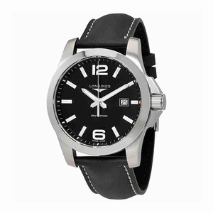 Longines Quartz Dial color Black Watch # L37604563 (Men Watch)