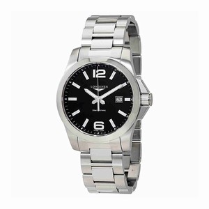 Longines Quartz Dial color Black Watch # L37604566 (Men Watch)