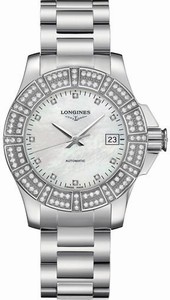 Longines Automatic White Mother Of Pearl Dial Stainless Steel Watch #L3.180.0.87.6 (Women Watch)