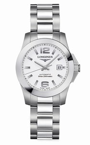 Longines Conquest Automatic White Dial Date Stainless Steel Watch# L3.276.4.16.6 (Women Watch)