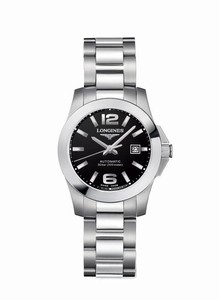 Longines Conquest Automatic Black Dial Date Stainless Steel Watch# L3.276.4.56.6 (Women Watch)