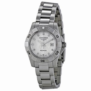Longines White Mother Of Pearl Dial Stainless Steel Band Watch #L3.298.4.87.6 (Women Watch)