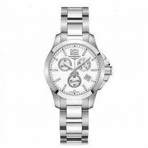 Longines Conquest Quartz Chronograph Date Stainless Steel Watch# L3.379.4.16.6 (Women Watch)