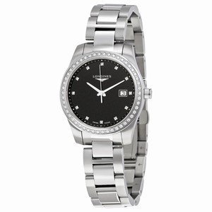 Longines Black Dial Quartz Watch #L3.401.0.57.6 (Women Watch)