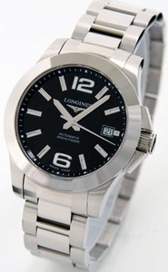 Longines Conquest Automatic Black Dial Date Stainless Steel Watch # L3.656.4.56.6 (Men Watch)