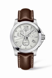 Longines Conquest Quartz Chronograph Date Brown Leather Watch # L3.660.4.76.5 (Men Watch)