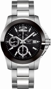 Longines Conquest Automatic Chronograph Date Stainless Steel Watch # L3.661.4.56.6 (Men Watch)