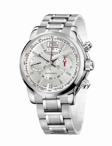 Longines Admiral Automatic Silver Dial Date Chronograph Stainless Steel Watch# L3.666.4.76.6 (Men Watch)